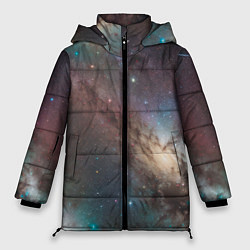 Куртка зимняя женская Бескрайняя Вселенная, цвет: 3D-черный