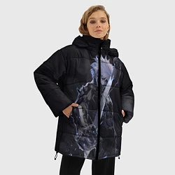 Куртка зимняя женская Metal Gear Rising - В дыму, цвет: 3D-светло-серый — фото 2
