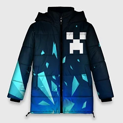 Куртка зимняя женская Minecraft взрыв частиц, цвет: 3D-черный
