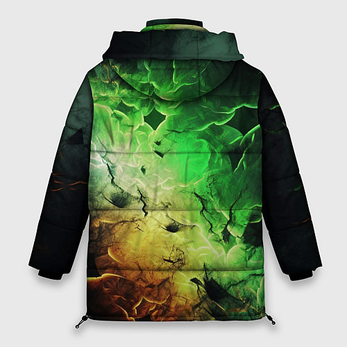 Женская зимняя куртка Зеленый взрыв / 3D-Светло-серый – фото 2