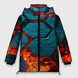 Куртка зимняя женская Лавовые наносоты, цвет: 3D-черный