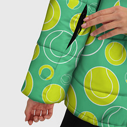 Куртка зимняя женская Теннисные мячики, цвет: 3D-светло-серый — фото 2