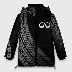 Куртка зимняя женская Infiniti tire tracks, цвет: 3D-черный