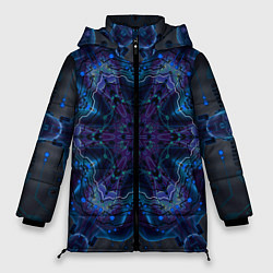 Куртка зимняя женская Нанотехнологический паттерн, цвет: 3D-светло-серый