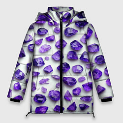 Куртка зимняя женская Россыпь аметистов, цвет: 3D-светло-серый