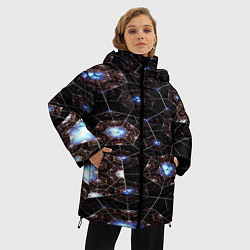 Куртка зимняя женская Матрица вселенной, цвет: 3D-красный — фото 2