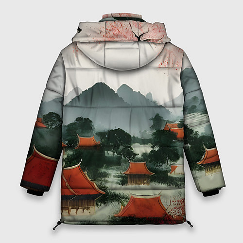 Женская зимняя куртка Китайская деревня / 3D-Светло-серый – фото 2
