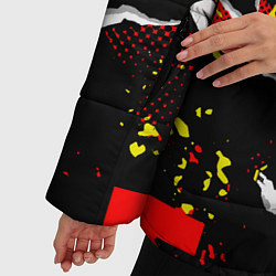 Куртка зимняя женская ФК Манчестер Юнайтед команда, цвет: 3D-красный — фото 2