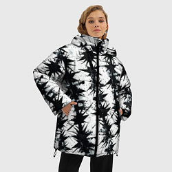 Куртка зимняя женская Паттерн с колючей проволокой, цвет: 3D-светло-серый — фото 2