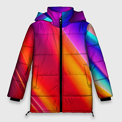 Куртка зимняя женская Неоновая радуга, цвет: 3D-красный