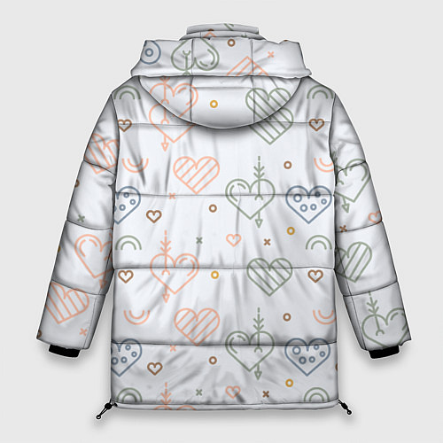 Женская зимняя куртка Lovely hearts / 3D-Светло-серый – фото 2