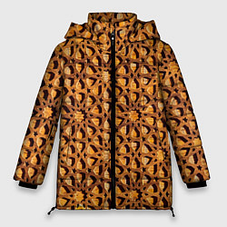 Куртка зимняя женская Медовый паттерн, цвет: 3D-красный