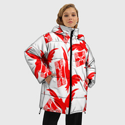 Куртка зимняя женская Письма о любви, цвет: 3D-светло-серый — фото 2