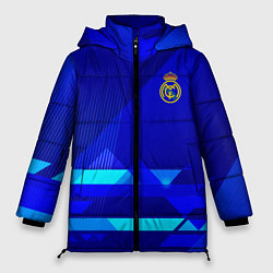 Куртка зимняя женская Реал Мадрид фк эмблема, цвет: 3D-светло-серый