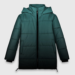 Куртка зимняя женская Градиент зелено-черный, цвет: 3D-черный