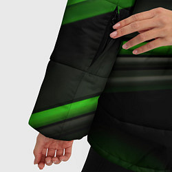 Куртка зимняя женская Black green textureпоп, цвет: 3D-светло-серый — фото 2