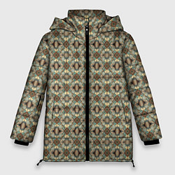 Куртка зимняя женская Золотисто-коричневая симметрия, цвет: 3D-черный