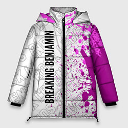 Куртка зимняя женская Breaking Benjamin rock legends: по-вертикали, цвет: 3D-черный