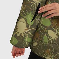 Куртка зимняя женская Камуфляж из пауков, цвет: 3D-красный — фото 2