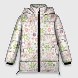 Куртка зимняя женская Ромашечки, цвет: 3D-светло-серый
