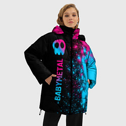 Куртка зимняя женская Babymetal - neon gradient: по-вертикали, цвет: 3D-черный — фото 2
