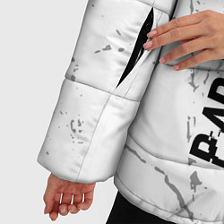 Куртка зимняя женская Papa Roach glitch на светлом фоне: по-вертикали, цвет: 3D-черный — фото 2