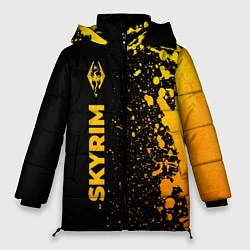 Куртка зимняя женская Skyrim - gold gradient: по-вертикали, цвет: 3D-черный