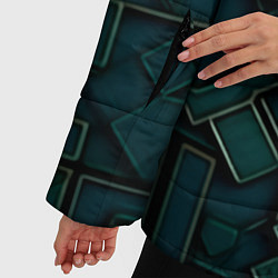 Куртка зимняя женская Металлический паттерн, цвет: 3D-светло-серый — фото 2