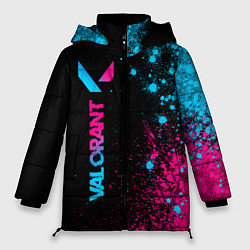 Куртка зимняя женская Valorant - neon gradient: по-вертикали, цвет: 3D-черный