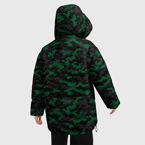 Женская зимняя куртка Точечный камуфляжный узор Spot camouflage pattern / 3D-Светло-серый – фото 4