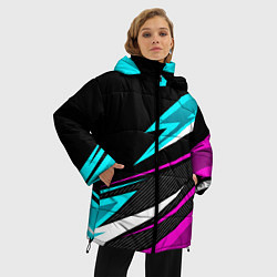 Куртка зимняя женская Спорт униформа - неон, цвет: 3D-светло-серый — фото 2