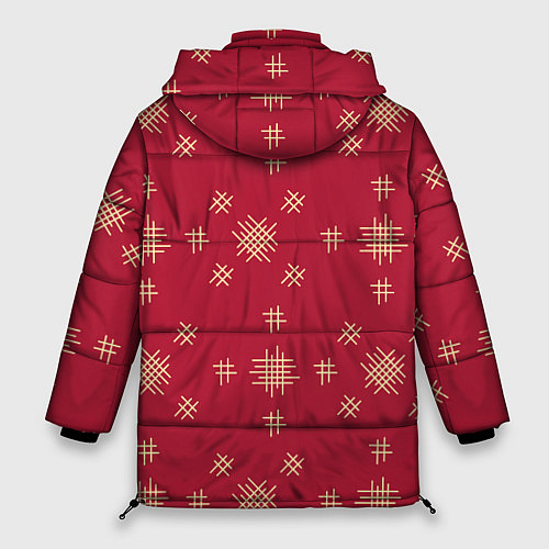 Женская зимняя куртка Красный стиль / 3D-Светло-серый – фото 2