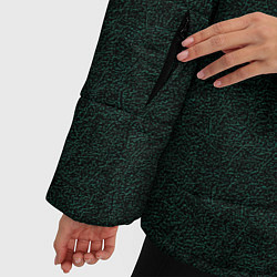Куртка зимняя женская Текстура рябь темно-зелёный, цвет: 3D-черный — фото 2
