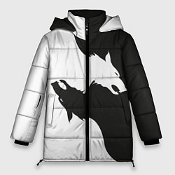 Куртка зимняя женская Волк инь ян, цвет: 3D-черный