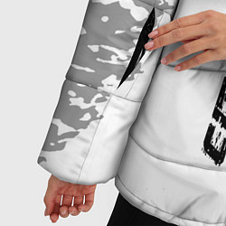 Куртка зимняя женская Citroen speed на светлом фоне со следами шин: по-в, цвет: 3D-черный — фото 2