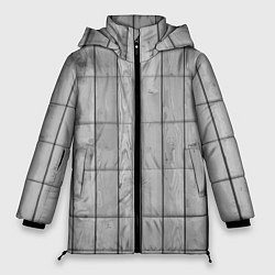 Куртка зимняя женская Серые доски, цвет: 3D-черный