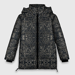 Куртка зимняя женская Черная каллиграфия, цвет: 3D-черный