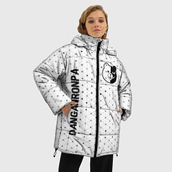 Куртка зимняя женская Danganronpa glitch на светлом фоне: надпись, симво, цвет: 3D-черный — фото 2