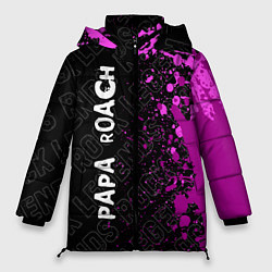 Куртка зимняя женская Papa Roach rock legends: по-вертикали, цвет: 3D-черный