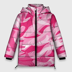 Куртка зимняя женская Камуфляж в розовом, цвет: 3D-красный