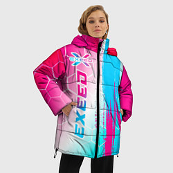 Куртка зимняя женская Exeed neon gradient style: по-вертикали, цвет: 3D-черный — фото 2
