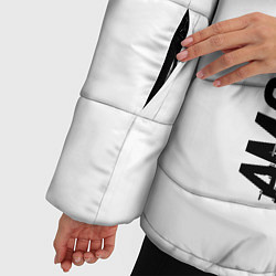 Куртка зимняя женская Among Us glitch на светлом фоне: по-вертикали, цвет: 3D-черный — фото 2