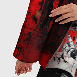 Куртка зимняя женская Подросток в маске кицунэ, цвет: 3D-красный — фото 2