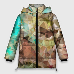 Куртка зимняя женская Abstraction mosaic, цвет: 3D-черный