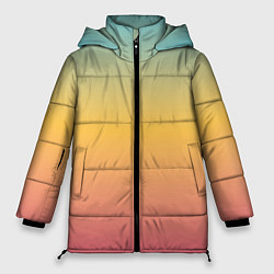 Куртка зимняя женская Градиент Персиковый закат, цвет: 3D-светло-серый