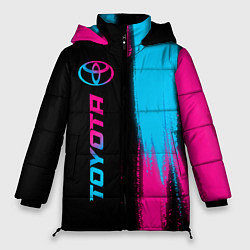 Куртка зимняя женская Toyota - neon gradient: по-вертикали, цвет: 3D-черный