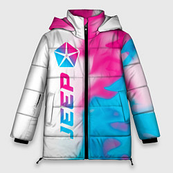 Куртка зимняя женская Jeep neon gradient style: по-вертикали, цвет: 3D-черный