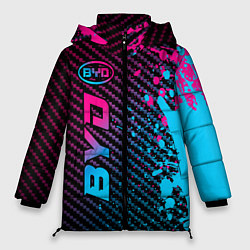 Куртка зимняя женская BYD - neon gradient: по-вертикали, цвет: 3D-черный