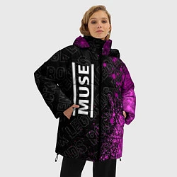 Куртка зимняя женская Muse rock legends: по-вертикали, цвет: 3D-черный — фото 2