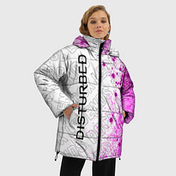 Куртка зимняя женская Disturbed rock legends: по-вертикали, цвет: 3D-черный — фото 2